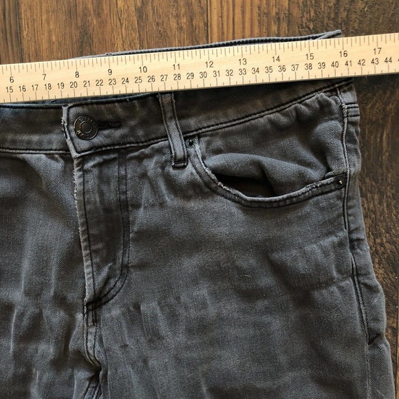 Express Jeans Super Skinny Fit Mens 32x32 (ACTUAL 32x30) Faded Black Distressed - Picture 15 of 16